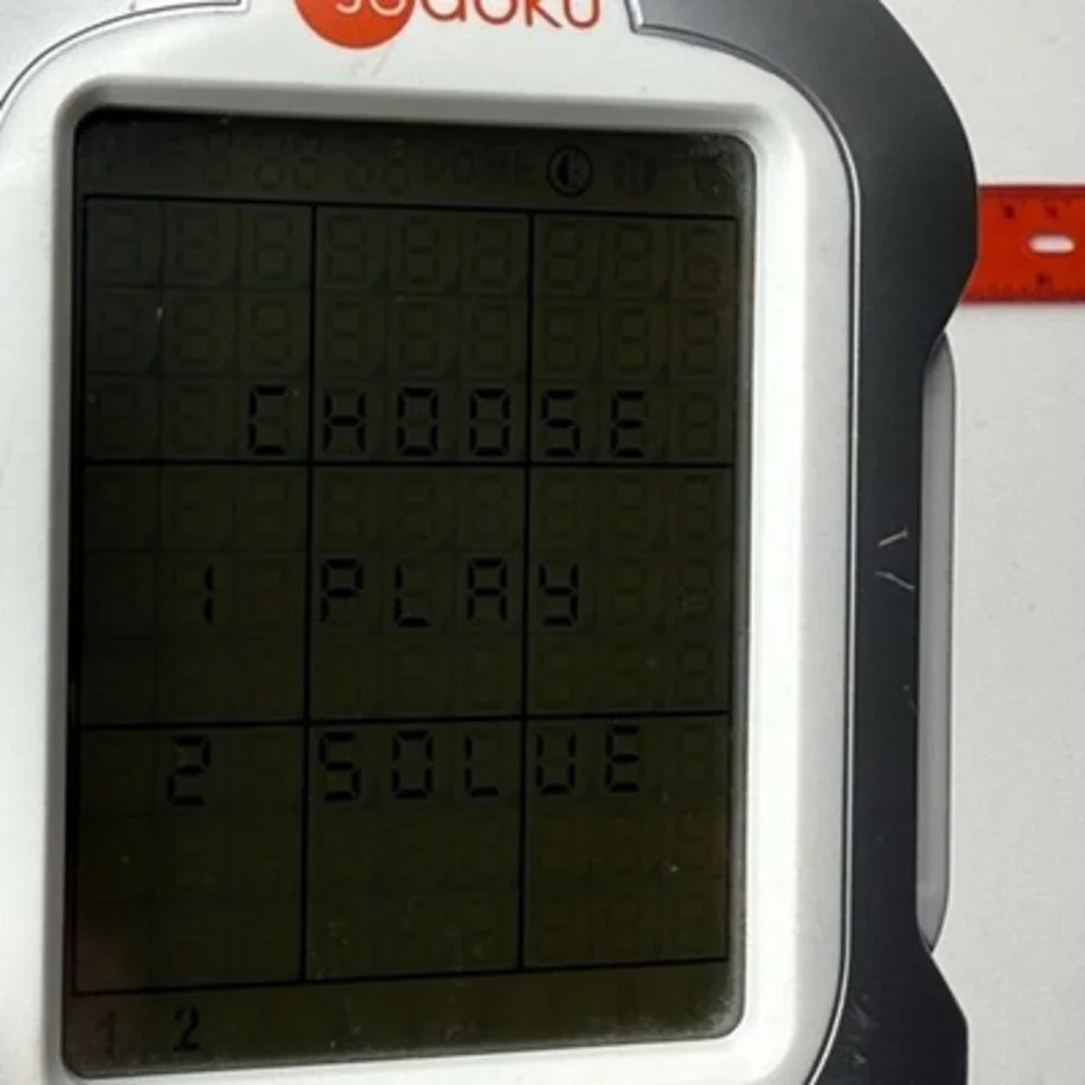 Sudoku Mega Screen Handheld Electronic Game Illuminated Techno Source 2005 VTG